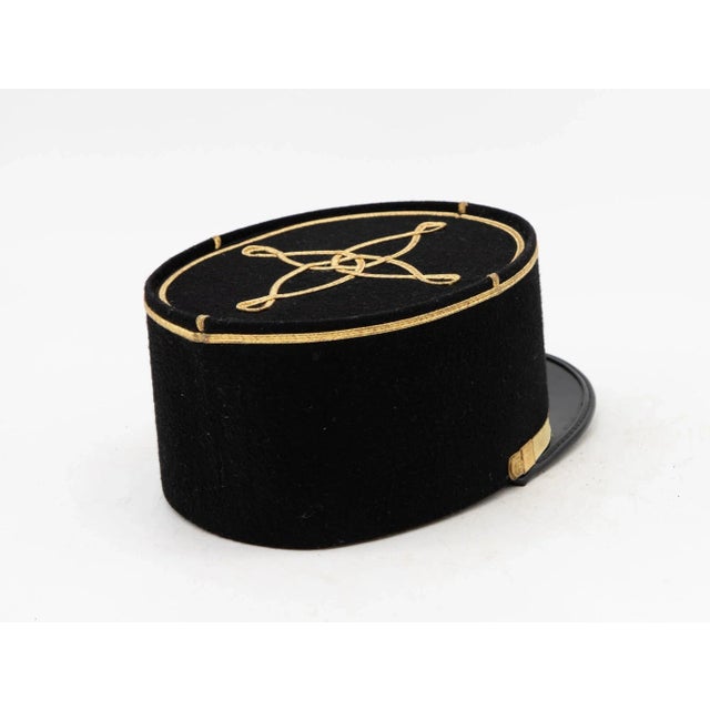 French Vintage French Military Academy Officers Hat, Mid Century For Sale - Image 3 of 10