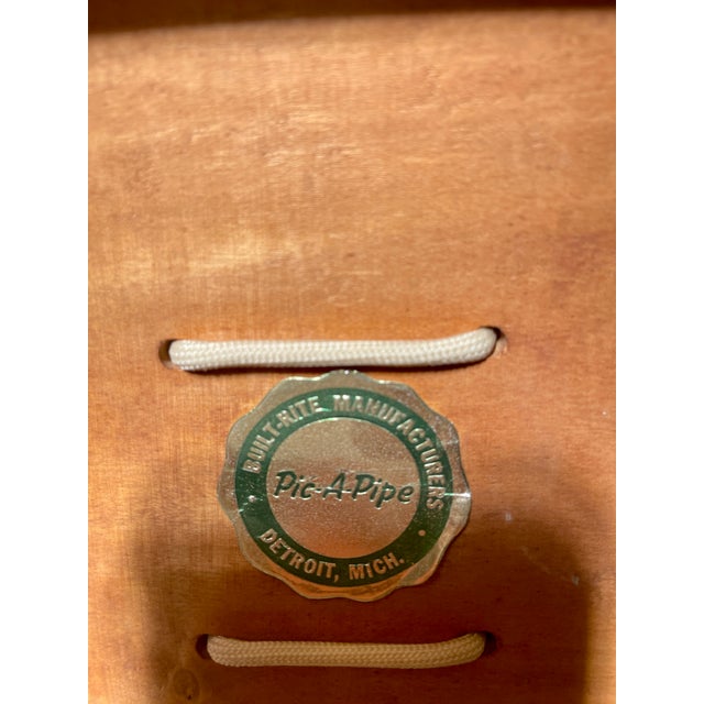 1950s Birch Wood Magazine Rack by Pic a Pipe - Vintage Atomic Style For Sale - Image 10 of 10