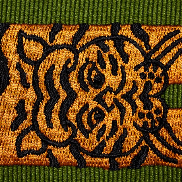 Boho Chic Sample - Schumacher x Johnson Hartig Le Tigre Trim in Green For Sale - Image 3 of 5