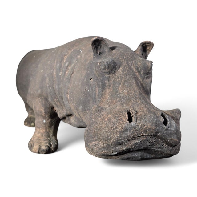 Mid-20th Century Terracotta Hippopotamus, Tuscany, 1950 For Sale - Image 9 of 14