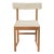 Mokki Dining Chair, White Oak Stain, Upholstered in Deconstructed Stripe Schumacher Performance Fabric For Sale In Charlotte - Image 6 of 6