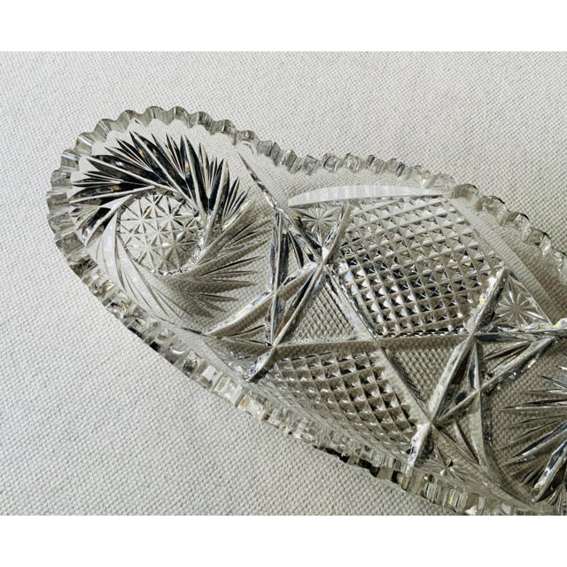 Gilded Age Masterpiece: C1880 American Brilliant Cut Crystal Serving Dish For Sale - Image 12 of 18