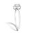 Early 21st Century 10K White Gold 5X3MM Oval White Topaz and Diamond Accent Halo Ring (I-J Color, I1-I2 Clarity) - Ring Size 5.5 For Sale - Image 5 of 7