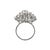 Vintage 18k White Gold 2.30ctw Diamond Bombe Starburst Cluster Cocktail Ring, Size 5 For Sale In Houston - Image 6 of 9