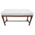 Neoclassical Italian Wooden Inlay Upholstered Bench, 1950s For Sale - Image 9 of 9