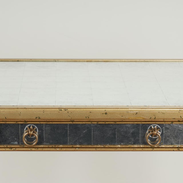 Vintage Mirrored Desk or Table by Theodore Alexander For Sale - Image 4 of 16