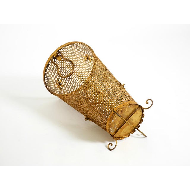 Large Mid-Century Regency Umbrella Stand in Gilded Metal, Italy, 1960s For Sale - Image 15 of 18