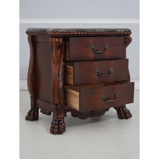 Pair of Marble Top Nightstands For Sale - Image 4 of 18