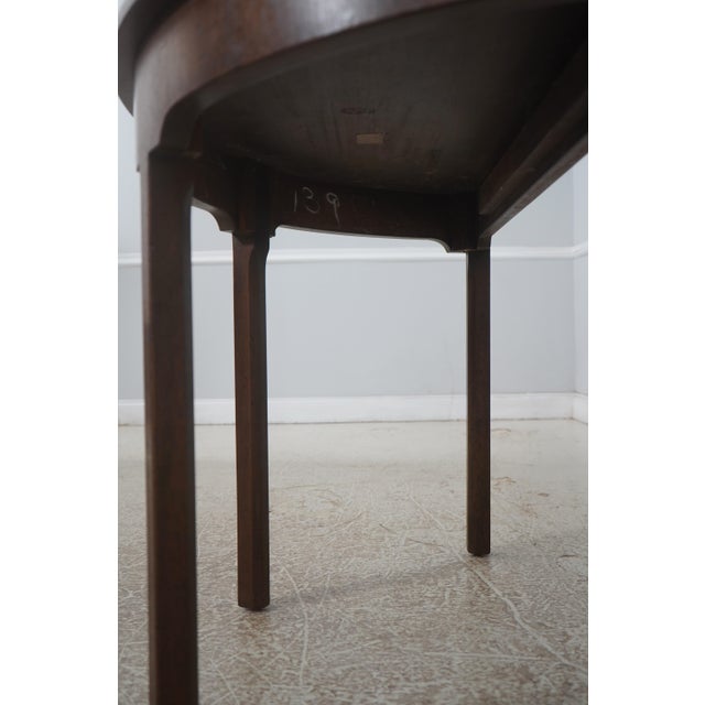 Kittinger Colonial Williamsburg Cw-34 Mahogany Demilune Table For Sale - Image 12 of 13