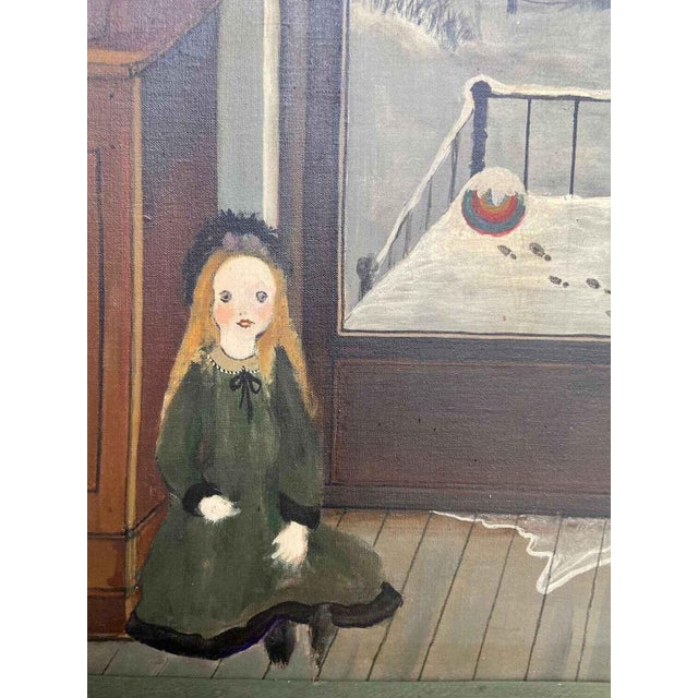 Mid-Century Modern Surreal Composition, 1950s, Oil on Canvas, Framed For Sale - Image 3 of 6