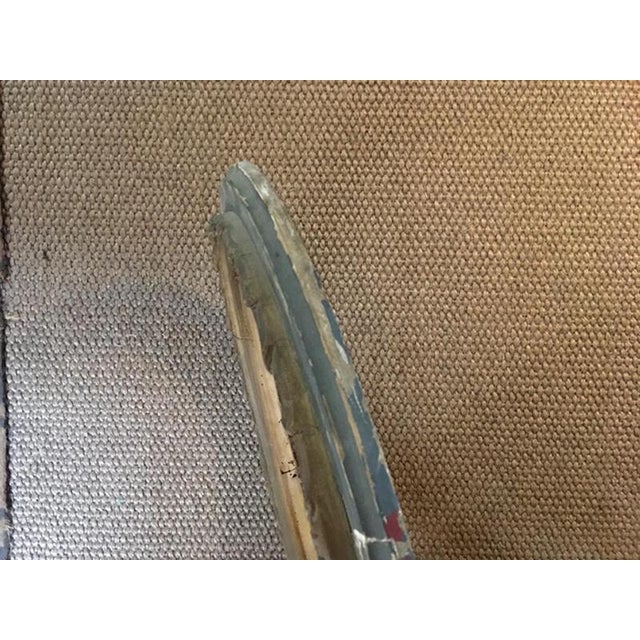 Wood Early 19th Century Neoclassical Handmade Oval Grey and Gold Wood Frame, Italy For Sale - Image 7 of 18