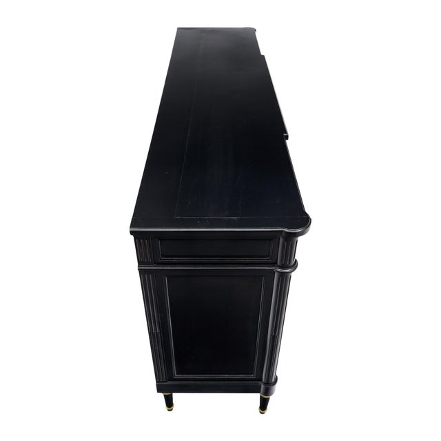 Black Antique French Louis XVI Buffet, Ebonized, Circa 1910 For Sale - Image 8 of 9
