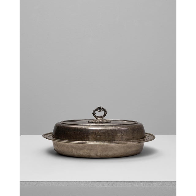 1900s French Silver-Plated Roasting Pan For Sale - Image 16 of 18