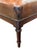 Wood French Leather Ottoman Seat or Stool on Turned Walnut Frame For Sale - Image 7 of 11