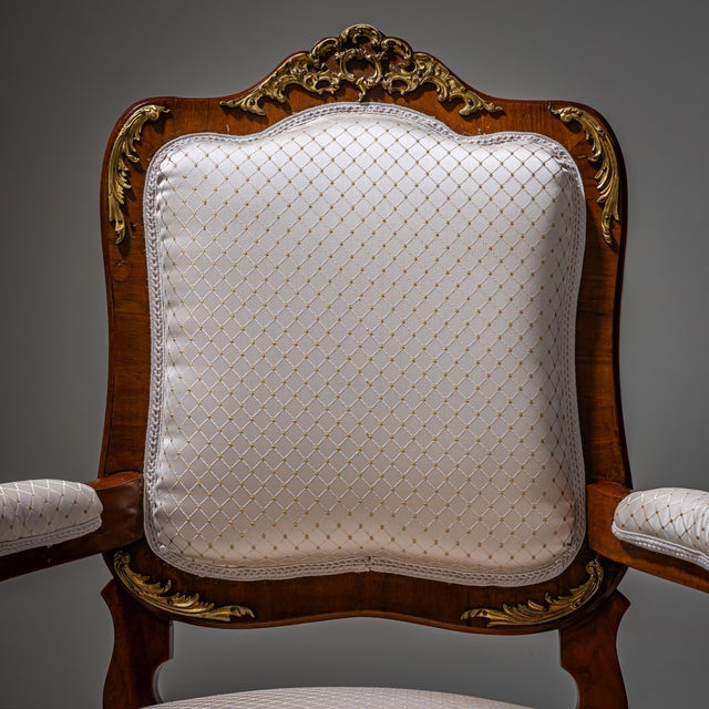 Antique Louis XV Style Armchair, 1880 For Sale - Image 5 of 6