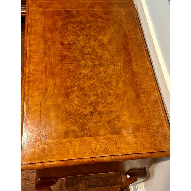 Queen Anne Queen Anne Walnut Dressing Table, Exact Museum Copy by Baker for Colonial Williamsburg For Sale - Image 3 of 12