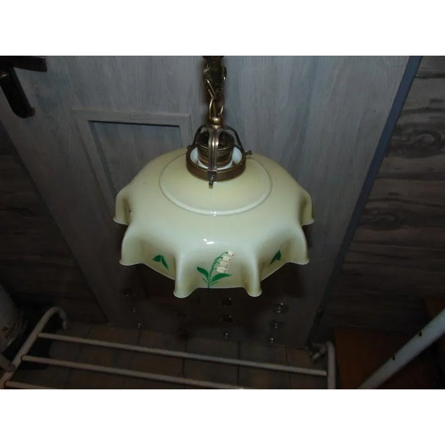 Art deco brass lamp, dimensions: height 72, diameter 24.5 cm. European Plug (up to 250V).The wiring of this item may be...