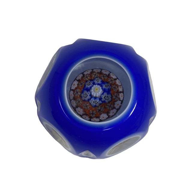 Price reduced $300. Now only $499! Incredible example of Millefiore paperweight encased within faceted glass, made in...
