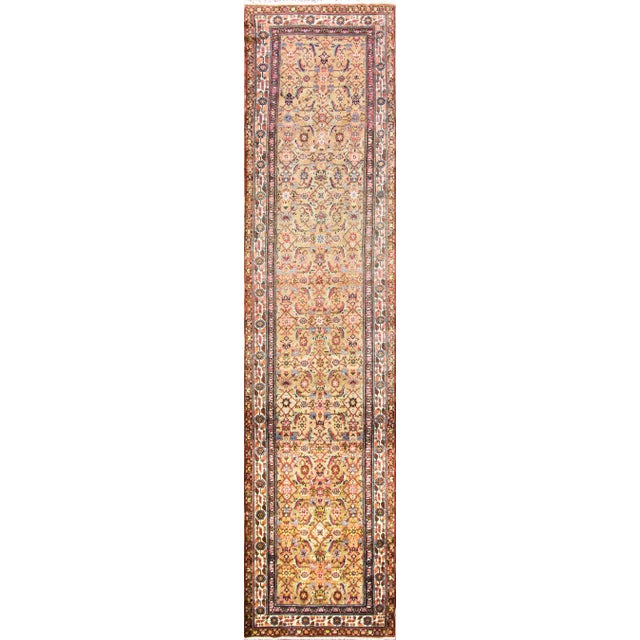 Antique Persian Malayer Runner, Camel Color 3'4" × 14'11" For Sale - Image 10 of 10