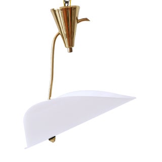 Acrylic Glass and Brass Ceiling Lamp, Germany, 1960s For Sale