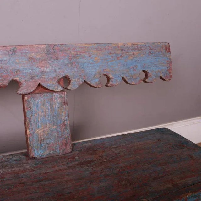 Austrian Painted Bench For Sale - Image 6 of 8