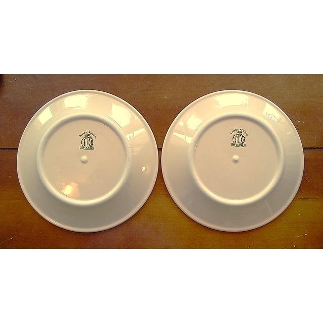 Rustic Vintage Pair (2) of Bar Lazy J Ranch Luncheon Plates For Sale - Image 3 of 4