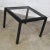 Vintage Modern Blackened Oak Square Parsons Style Side Table With Glass Top For Sale - Image 4 of 13