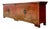 Vintage Asian Medallion Reclaimed Wood Long Credenza For Sale