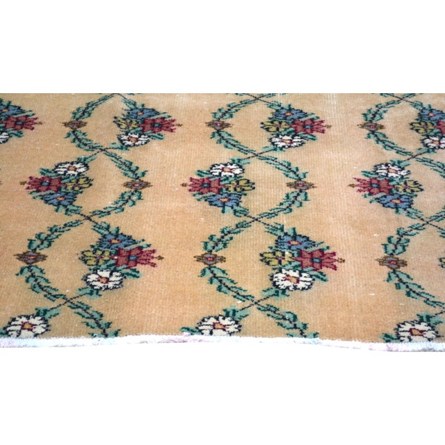 Vintage Turkish Anatolian Hand Knotted Wool Rug,5'1"X8'1" For Sale - Image 4 of 6