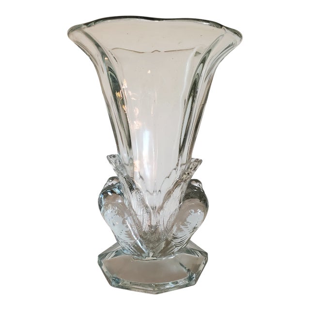 1940s Pressed Glass Dove Vase For Sale