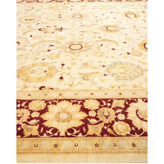 Solo Rugs Mogul, One-of-a-Kind Hand-Knotted Area Rug in Ivory, 12' 3" x 15' 0" For Sale - Image 4 of 8