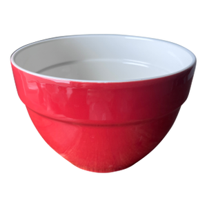 Late 20th Century A. Santos Pottery Made in Portugal Red Mixing Bowl 8"