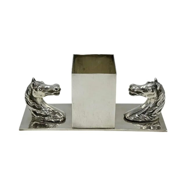 Details: -This charming pencil holder is perfect for the avid equestrian and would make a lovely desk accessory! -Center...