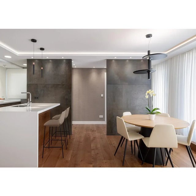 Minimal' Ceramic Pendant Light by David Pompa for Kdln in Black and Copper For Sale - Image 4 of 11