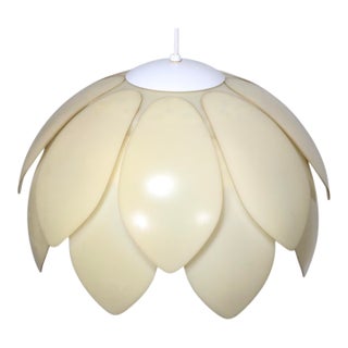 Mid 20th Century Mod Plastic Flower Form Hanging Chandelier For Sale