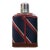 Vintage Abercrombie & Fitch Glass Flask With Leather & Navy & Burgundy Repp Stripe Silk Lining For Sale