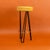 1950s Mid-Century Modern High Bar Stools in Black Iron with Brass and Mustard, 1950s, Set of 2 For Sale - Image 5 of 5