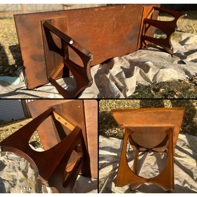 1960s Broyhill Brasilia Cocktail Set Coffee & End Tables - Set of 3 For Sale - Image 9 of 10