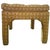 Vintage 70s Velvet Tufted Parsons Ottoman in the Manor of David Hicks Basketweave MCM For Sale - Image 4 of 10