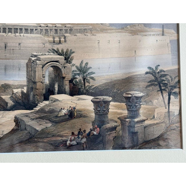 Victorian Mid 19th Century David Roberts - General View of the Island of Philae, Nubia For Sale - Image 3 of 12