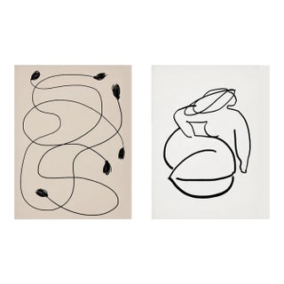 Contemporary Minimalist Abstract Giclee Prints - a Pair For Sale