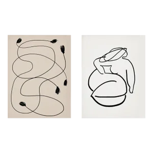 Contemporary Minimalist Abstract Giclee Prints - a Pair