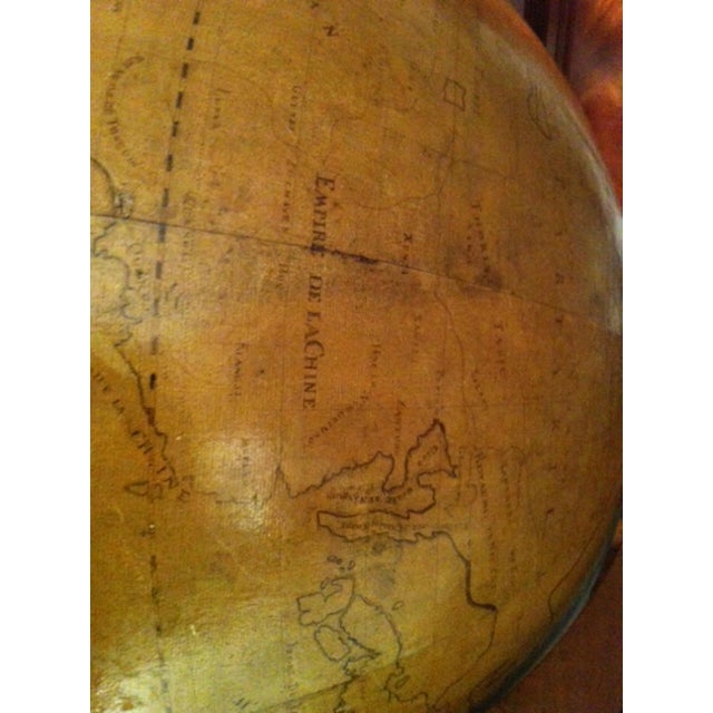 Large 18th Century French Hand Painted Terrestrial Globe For Sale - Image 3 of 9