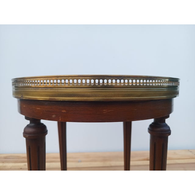 Wood 1950s French Louis XVI Style Bouillotte Table For Sale - Image 7 of 15