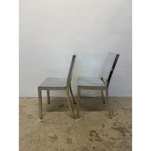 2010s Philippe Starck Polished Aluminum "Hudson" Chairs for Emco - A Pair For Sale - Image 5 of 13