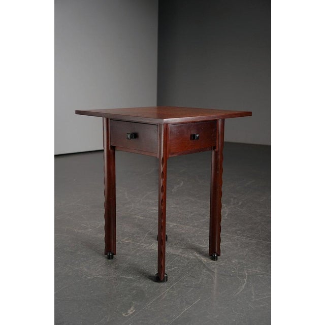 Amsterdamse School Side Table from C. H. Eckhart For Sale - Image 6 of 16