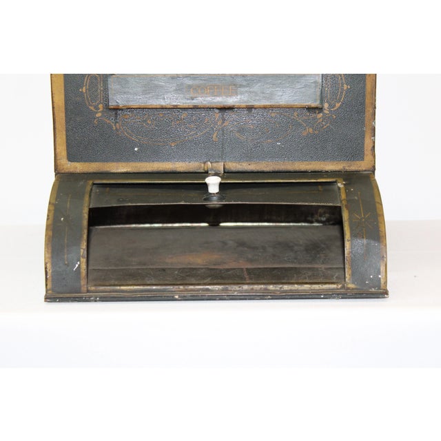 Hand Painted Coffee Tin For Sale - Image 4 of 7