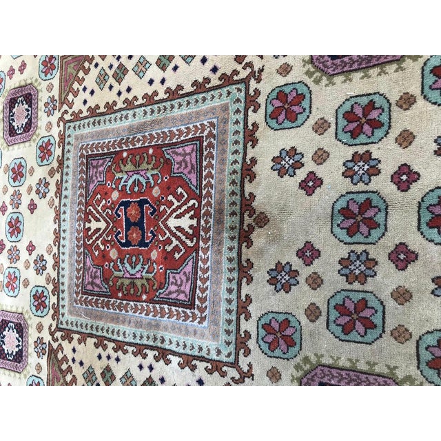 Transylvanian Square Middle Eastern Rug, 1960s For Sale - Image 9 of 14