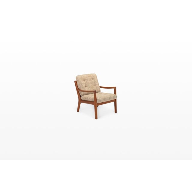 Danish vintage easy chair designed by ole wanscher and manufactured by cado møbelfabrik, denmark. The frame of the...
