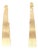 Late 20th Century 18k Yellow Gold Textured J-Hoop Earrings, A Pair For Sale